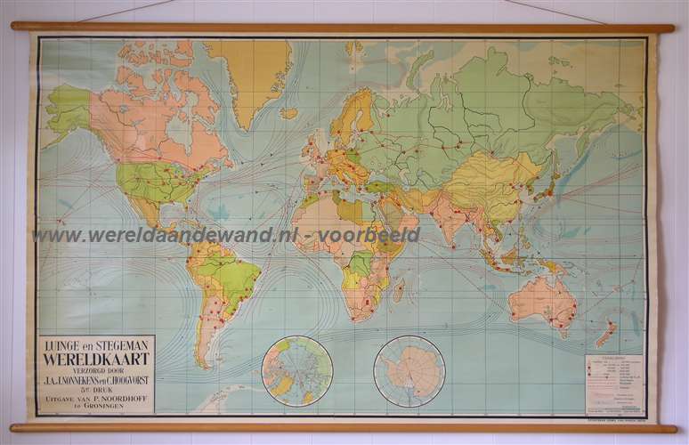 Antiquariaat De Wereld de - Wandkaarten Schoolplaten de Wereld
