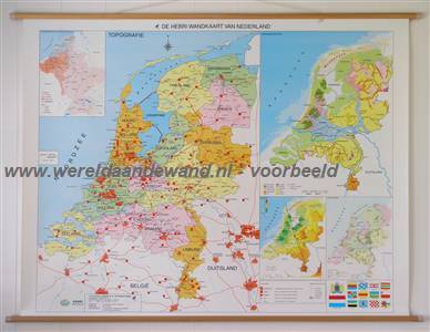 Antiquariaat De aan de Wand Schoolkaarten Schoolplaten Nederland