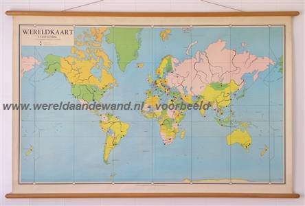 Antiquariaat De Wereld de - Wandkaarten Schoolplaten de Wereld